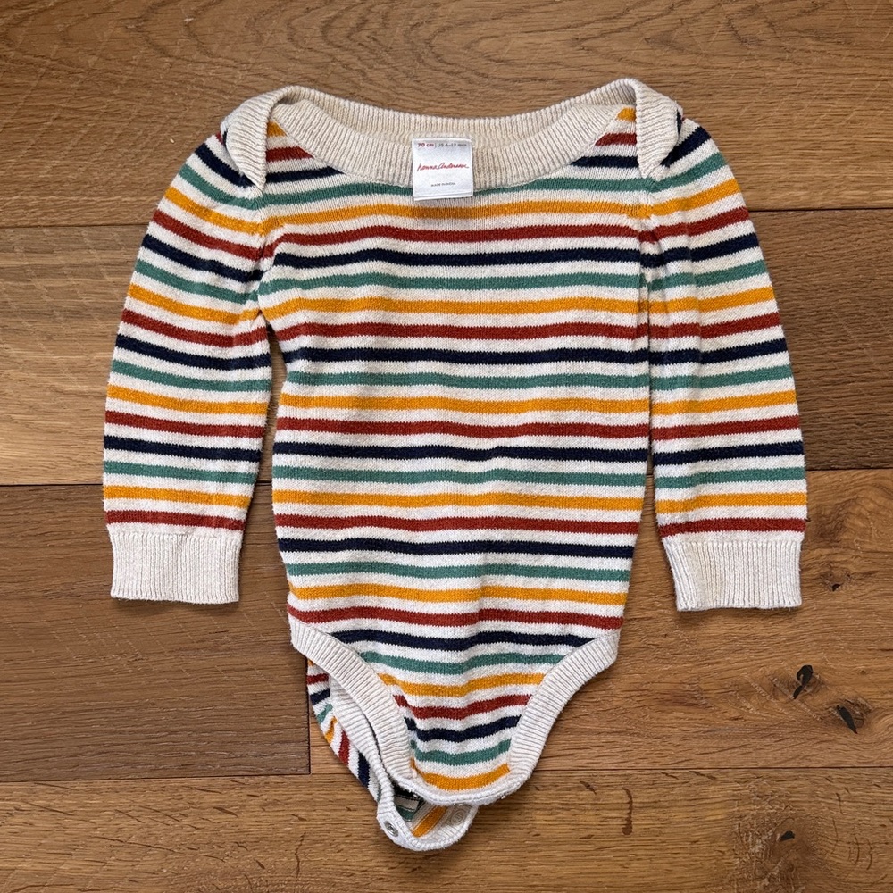 3/$25 Hanna Andersson Colorful Striped Kids One Piece